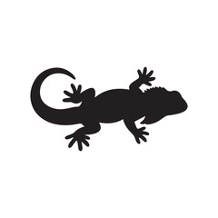 Naklejka premium Lizerd line art on white back ground