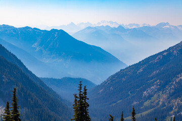 Scenic Mountain Peaks View from Maple Pass Loop Trail