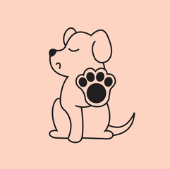 Cute cartoon animal costume vector design of a dog is very cool and funny, very suitable to be used as a poster or sticker.