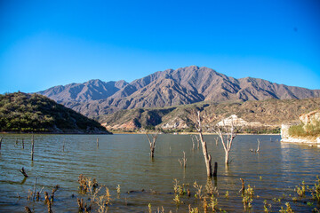 lake and mountains
