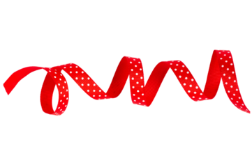 Shiny ribbons. Vector realistic elements for your design greeting or gift card and invitation for holidays. Isolated from the background. Set of swirl ribbons on white background