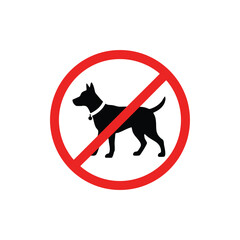 No dogs allowed symbol a warning sign indicating pets are prohibited in this area