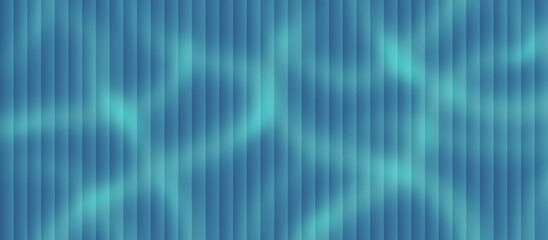 Cool blue backdrop with vertical ribbing and luminous waves, smooth gradient, banner ready, fine noise, graininess, grunge noise, website banner design, copy space