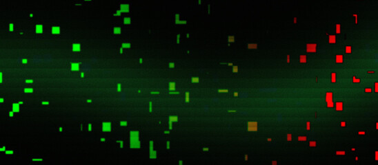 Futuristic dark background with grid with blocks and neon spots, cyber glow, glitch mood, grange texture, tech backdrop