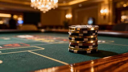 Feel the high-stakes drama of colorful chips on a gaming table