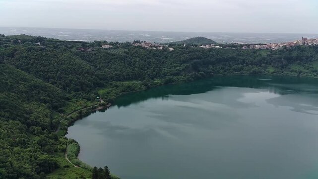 panorama of Lake Nami from above
