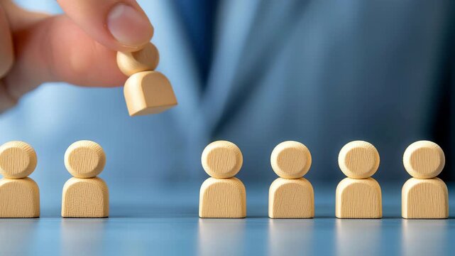 Recruitment human resource hiring selection choice leadership teamwork candidate decision management with calm focus and clarity corporate hiring