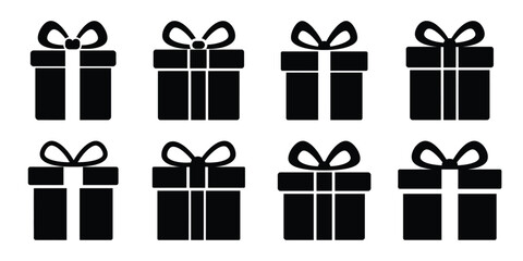 gift box minimal icon set