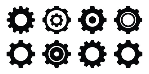 settings gear minimal icon set