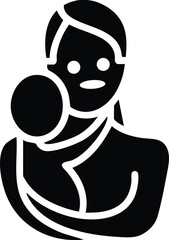Mother loves her child icon