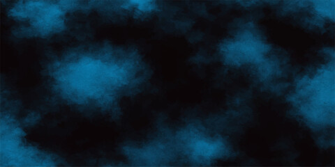 Abstract smoke texture against a dark blue night sky cloudscape with an explosion of light © PAGLAA