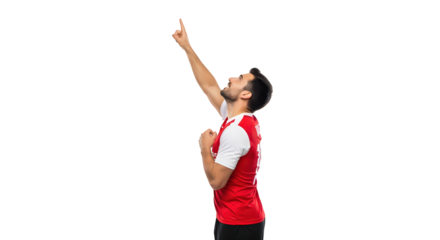 football player celebrating transparent background