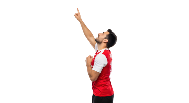 football player celebrating transparent background