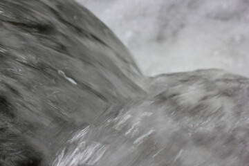 water flowing over rocks