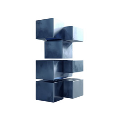 The moving cubes are stacked on top of each other