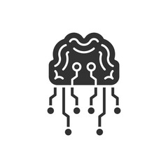 Neural Network Icon - Artificial Intelligence Icon