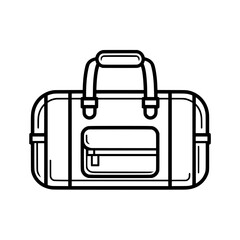Trendy style and modern design come together in the line icon of a gym sport bag