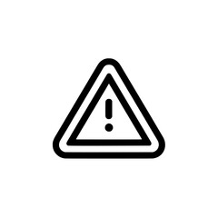 A modern illustration of a warning icon in flat style, positioned on an isolated background, is used to represent the business concept of a do not enter sign and convey a sense of caution
