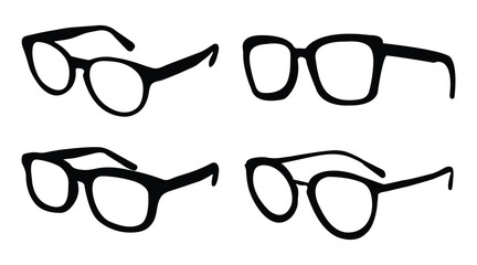 Black modern eye protection sunglasses frame package design