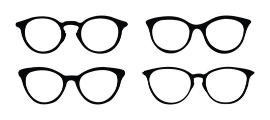 Black smart optical silhouettes set design