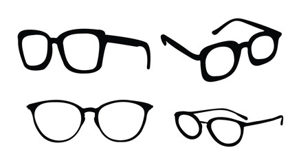 Black digital optical frame set collection