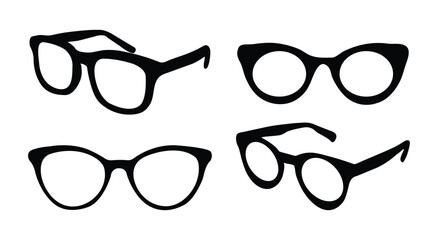 Black digital optical frame set collection