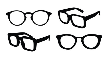 Black digital optical frame set collection