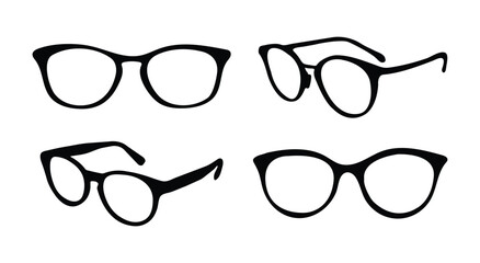 Black digital optical frame set collection