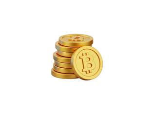 Stack of Gold Bitcoin Coins
