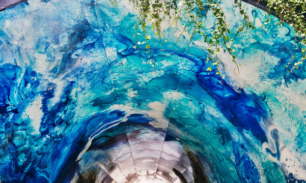 ItsasArte-MiramArt" tunnel, a pedestrian tunnel in San Sebasti&aacute;n, Spain