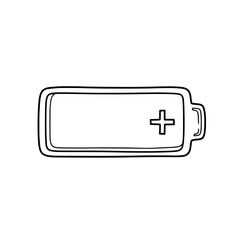 Battery icon Power indicator with a plus symbol representing energy levels