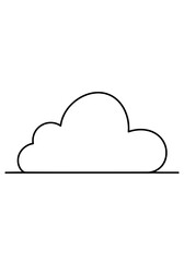 Cloud illustration for weather, sky, climate, and meteorological concepts