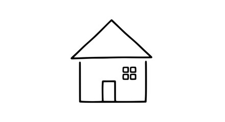 Simple house icon illustration for real estate and home-related concepts