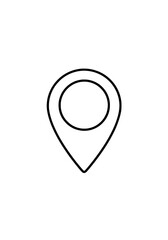 Simple map pin icon for precise location marking and navigation interfaces