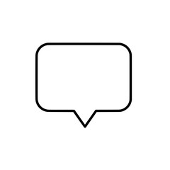 Outline Chat Bubble Icon Simple Graphic for Communication and Messaging