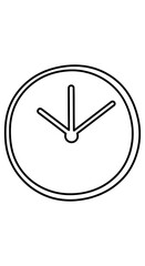 Line art clock icon time, deadlines, past, future, and efficient scheduling