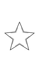 Simple Outline of a Five-Pointed Star with a Slightly Jagged Edge