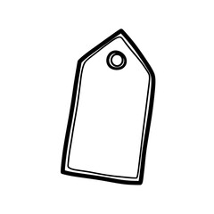 Blank Tag Icon Simple Illustration for Price, Label, and Product Information