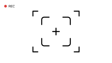 A completely black image with a small red circle in the upper corner isolated on transparent background