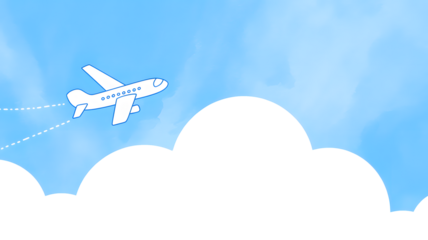 A white passenger airplane flying through a clear blue sky leaving a contrail behind it isolated on transparent background