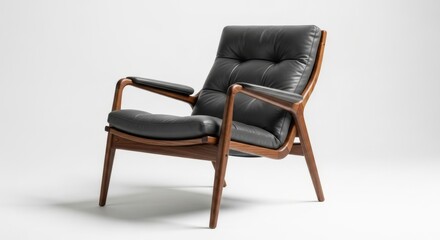 Fototapeta premium black leather chair