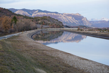 view of the Canal de Sisteron, southern Alps, France
