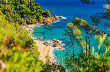 Cala Boadella Beach, Lloret de Mar, Costa Brava, Spain