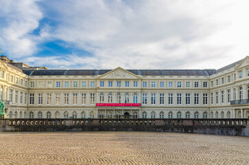 Fine Arts Museum building on Museumplein Museum square Place du Musée in the Royal Quarter of Brussels city historical centre, Belgium