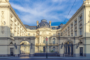 Court of Audit Cour des comptes building in the Royal Quarter of Brussels city historical centre, Belgium