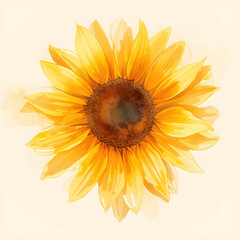 Elegant Sunflower Art on Light Background &mdash; Minimal Botanical Aesthetic