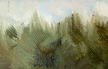 Oil Paint Brush Strokes on Canvas &ndash; Hand-Painted Texture