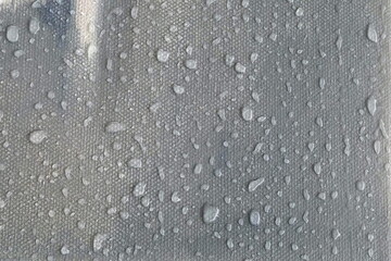 Water Drops on Textured Canvas