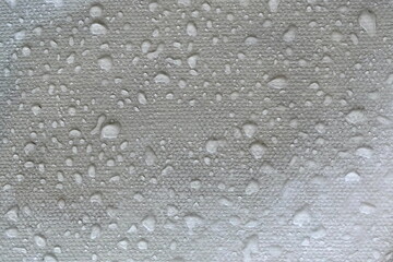 Water Drops on Textured Canvas