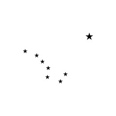 Alaska state black Stars or Big Dipper and Polaris emblem. Alaska flag element